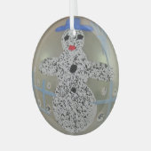  kwikgordel voor kerstmis van glas Mistletoe Ornament (Voorkant links)