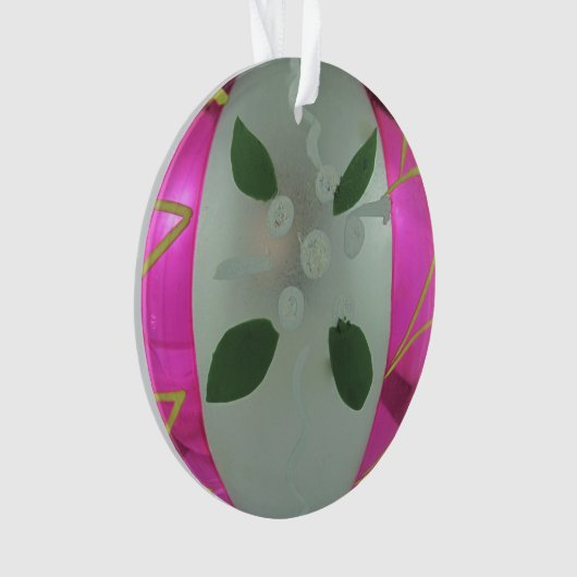 kwikgordel voor kerstmis van glas Mistletoe Ornament (voorkant)