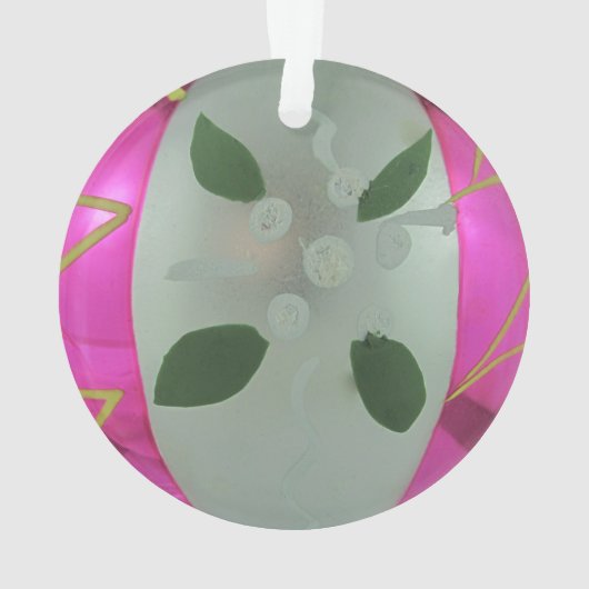  kwikgordel voor kerstmis van glas Mistletoe Ornament (achterkant)