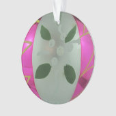 kwikgordel voor kerstmis van glas Mistletoe Ornament (voorkant)