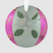  kwikgordel voor kerstmis van glas Mistletoe Ornament (voorkant)