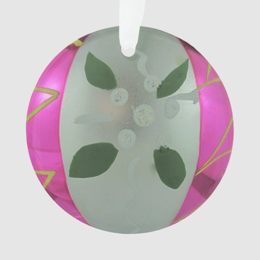  kwikgordel voor kerstmis van glas Mistletoe Ornament (voorkant)