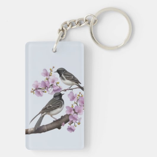 kwikstaartvogel sleutelhanger (achterkant)