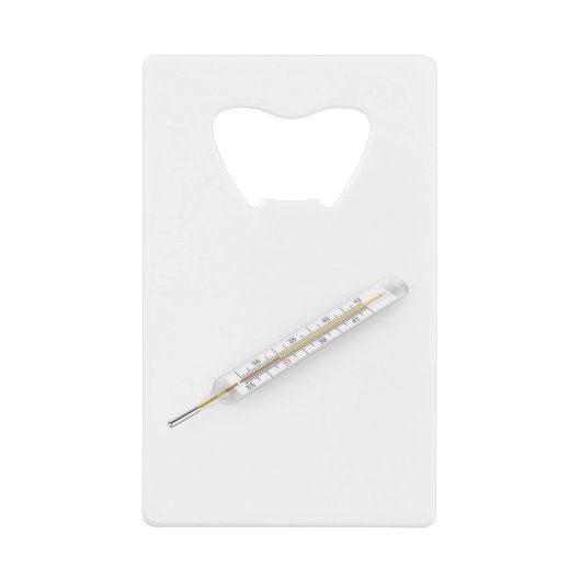 Kwikthermometer Creditkaart Flessenopener (Voorkant)