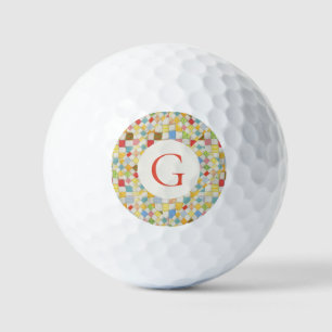 KWILTMOZAÏEK Golfballen + Initiaal