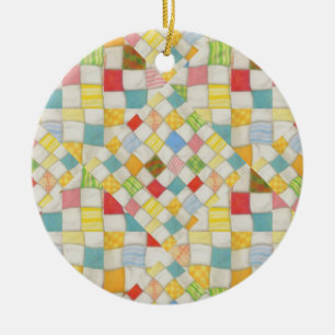 KWILTMOZAÏEK Keramische Cirkel Hanger Keramisch Ornament