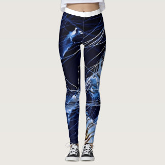 kwinkvis blauw patroon leggings
