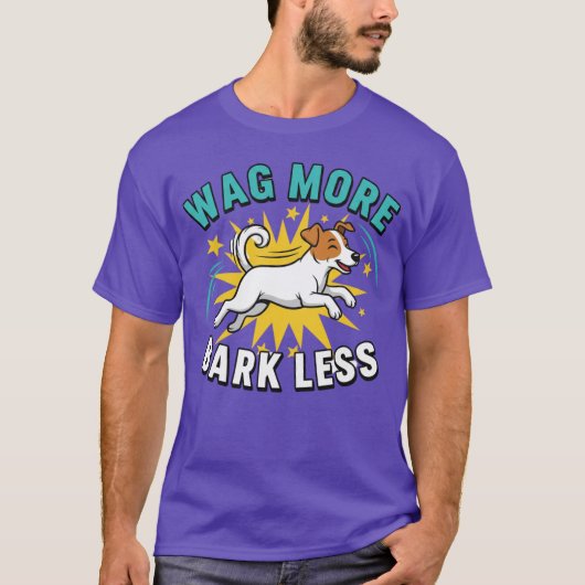 Kwispel Meer Blaff Minder Jack Russell Terrier Hon T-shirt (Voorkant)