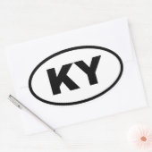KY Kentucky Ovale Sticker (Envelop)