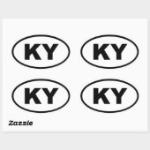 KY Kentucky Ovale Sticker (Vel)