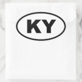 KY Kentucky Ovale Sticker (Tas)