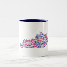KY Word Cloud (V1 Roze) koffie-mok Tweekleurige Koffiemok