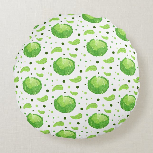 Kyabetsu Rond Kussen (Voorkant)