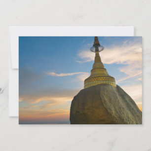 Kyaiktiyo Pagoda bij zonsondergang Kaart