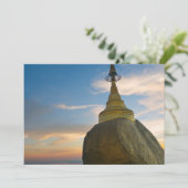Kyaiktiyo Pagoda op Sunset Kaart (Staand voorkant)