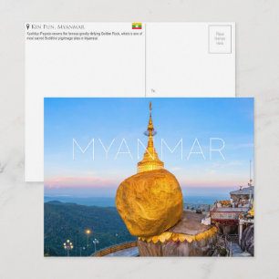 Kyaiktiyo Pagode, Kinpun, Myanmar Reisansichtkaart Briefkaart
