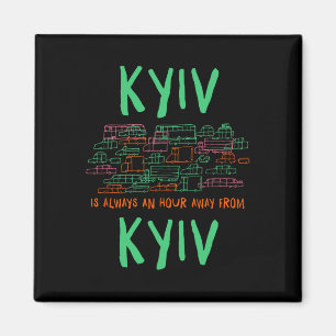 Kyiv is een uur verwijderd van Kyiv-memes Oekraïne Magneet