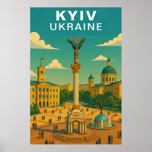 Kyiv Oekraïne Grand Central Plein Reizen Poster