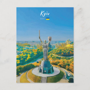 Kyiv, Oekraïne - Moeder Oekraïne Monument Briefkaart
