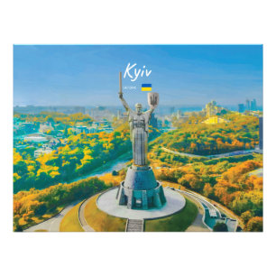 Kyiv, Oekraïne - Moeder Oekraïne Monument Foto Afdruk