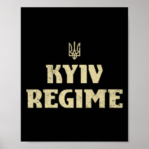 Kyiv regime grappige Oekraïense drietand uitspraak Poster