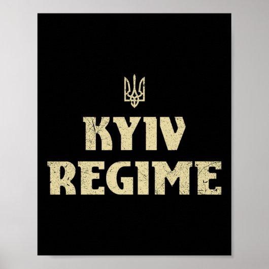 Kyiv regime grappige Oekraïense drietand uitspraak Poster (Voorkant)
