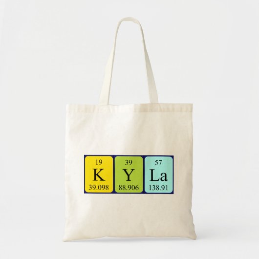 Kyla periodieke lijstnaam canvas tas (Voorkant)