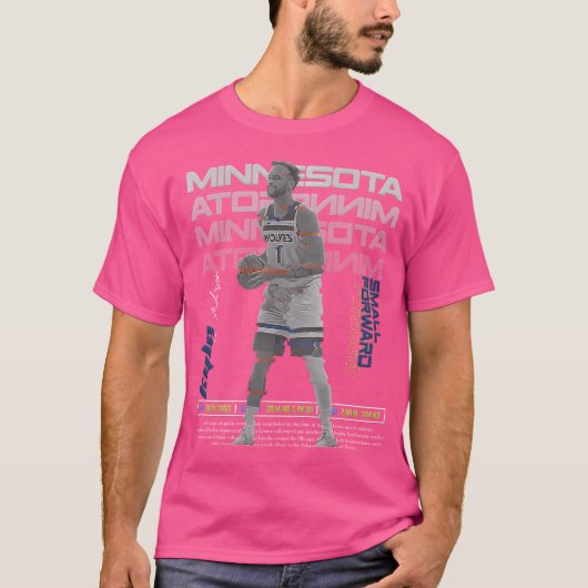 Kyle Anderson Basketball Art Timberwolves T-shirt (Voorkant)