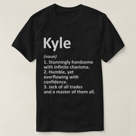 KYLE Definition Personal Name Funny Birthday G T-shirt (Design voorkant)