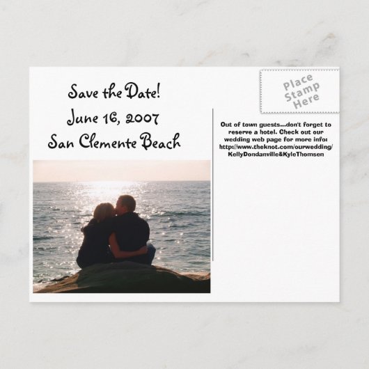 Kyle en Kelly gaan trouwen! Aankondigingskaart (Achterkant)