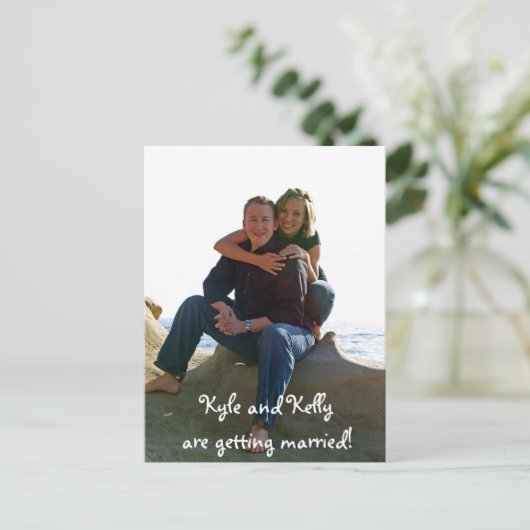 Kyle en Kelly gaan trouwen! Aankondigingskaart (Staand voorkant)