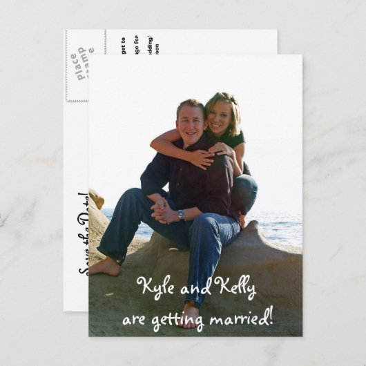 Kyle en Kelly gaan trouwen! Aankondigingskaart (Voorkant / Achterkant)