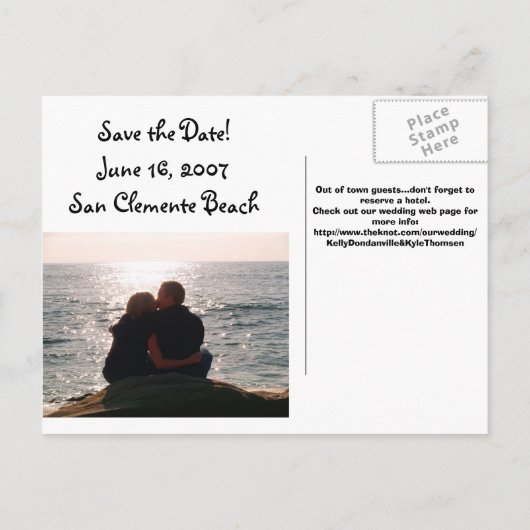 Kyle en Kelly gaan trouwen! Aankondigingskaart (Achterkant)