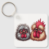"Kyle & Katie Silkie" Duo  Aluminum Keychain (Voorkant)