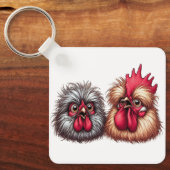 "Kyle & Katie Silkie" Duo  Aluminum Keychain (Voorkant)