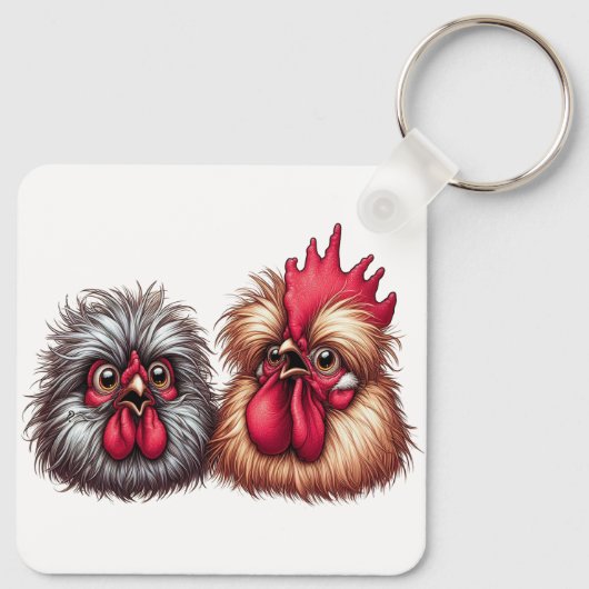 "Kyle & Katie Silkie" Duo  Aluminum Keychain (Achterkant)