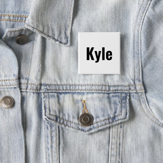 Kyle Mannen naam, Vierkante Button 5,1 Cm (In situ)