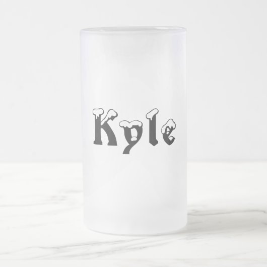 Kyle-Name Style-Frosted Mok (Center)
