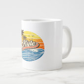 Kyle Retro Sunset Naamontwerp Grote Koffiekop (Voorkant rechts)