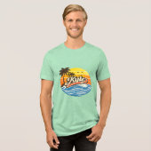 Kyle Retro Sunset Name Design Tri-Blend Shirt (Voorkant volledig)