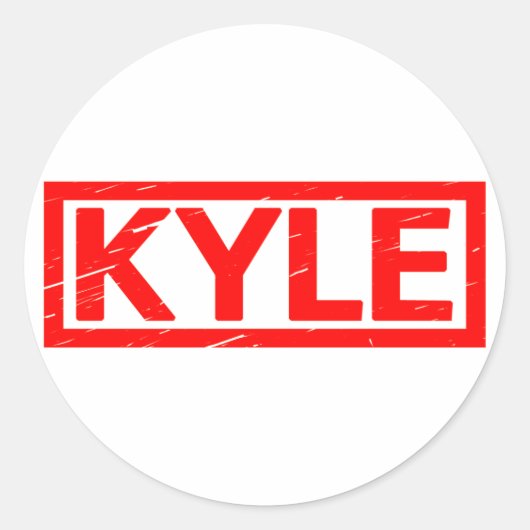 Kyle Stamp Ronde Sticker (Voorkant)