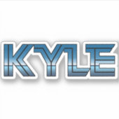 Kyle Texas Retro Sticker (Voorkant)
