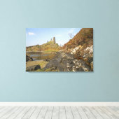 Kyleakin, Schotland. De oude ruïnes van Canvas Afdruk (Insitu (Houten vloer))