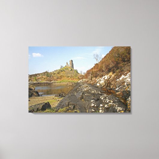 Kyleakin, Schotland. De oude ruïnes van Canvas Afdruk (Voorkant)