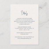 Kylee grijs traditionele elegante bruiloft informatiekaartje (Voorkant)