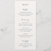 Kylee grijs traditionele elegante bruiloft menu (Voorkant)