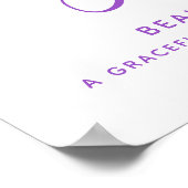 Kylee-naam betekent paarse tekst op maat poster (Hoek)