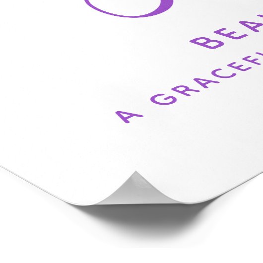 Kylee-naam betekent paarse tekst op maat poster (Hoek)