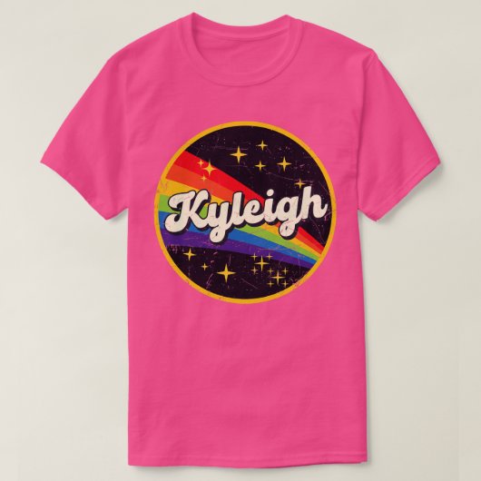 Kyleigh regenboog in ruimte grunge stijl t-shirt (Design voorkant)