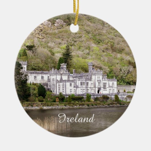 Kylemore Abbey Castle in Ierland Keramisch Ornament (Voorkant)